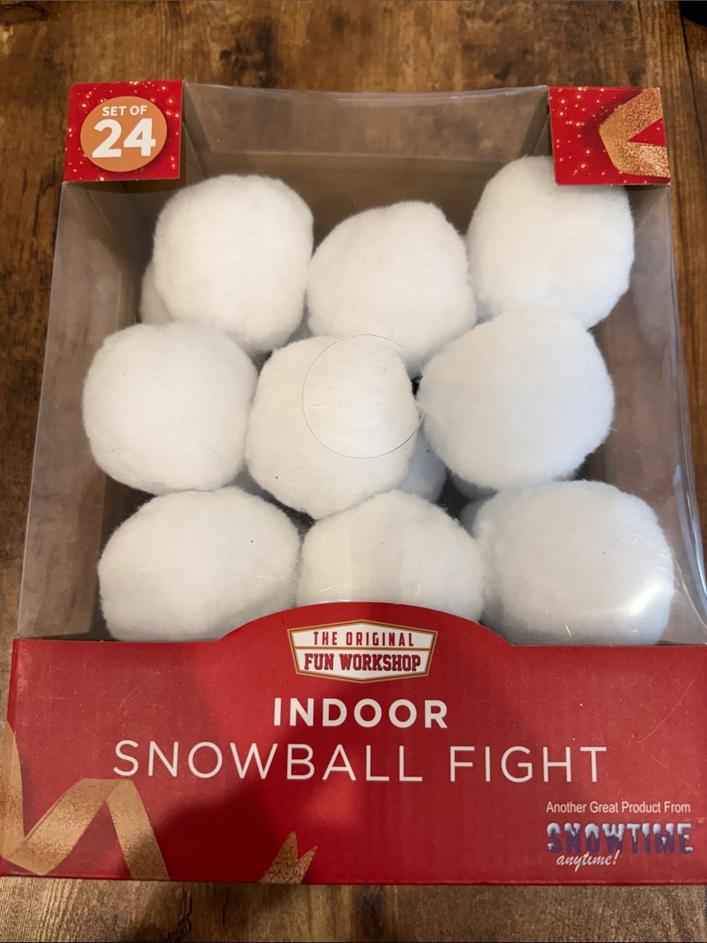 White Indoor Snowball Fight - Set of 24